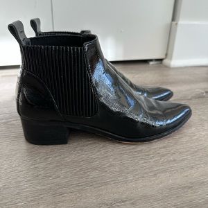 Dolce Vita Patent Leather Ankle Boots Chelsea